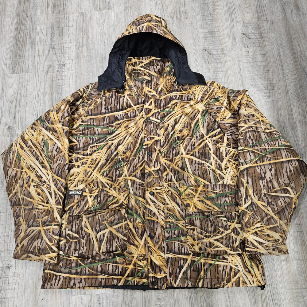Gander Mountain Jacket Mens 3XL Tall Brown Mossy Oak Camo Waterproof TechH2O